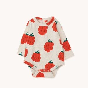 Tiny Cottons Raspberry Print Baby Onesie, 18 months